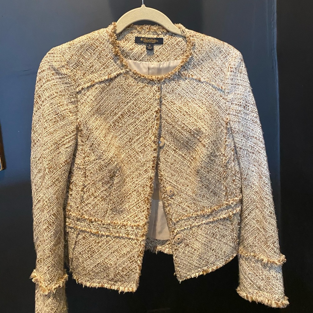 Brooks Brothers Spring Tweed with Fringe Detail